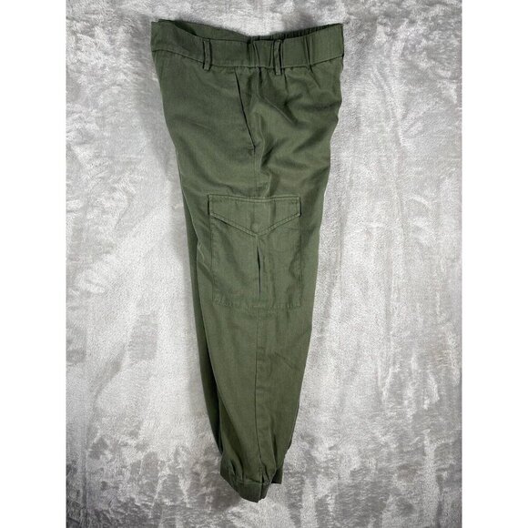 Zara Women’s High-Waisted Cargo Joggers - Size M - Olive Green - Picture 11 of 12
